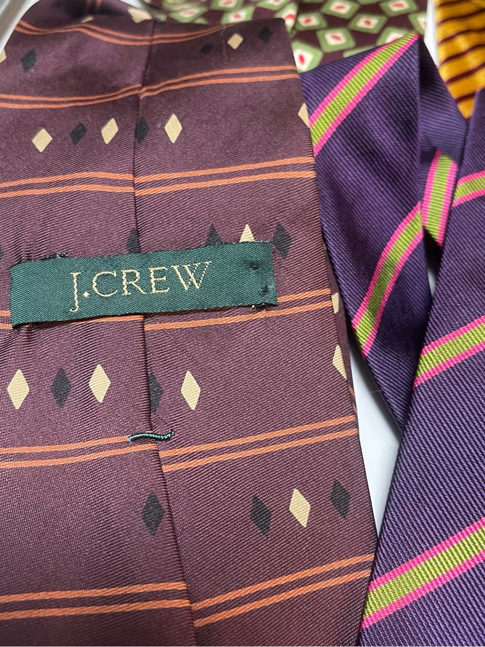 J Crew Bundle 8  Of 100% Silk Men’s Ties J Crew Made In USA - Picture 6 of 16
